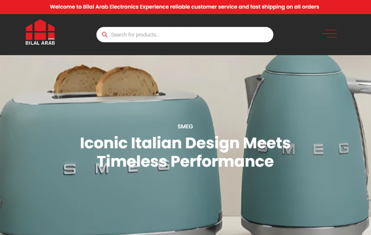Bilal Arab Electronics eCommerce Website in Lebanon